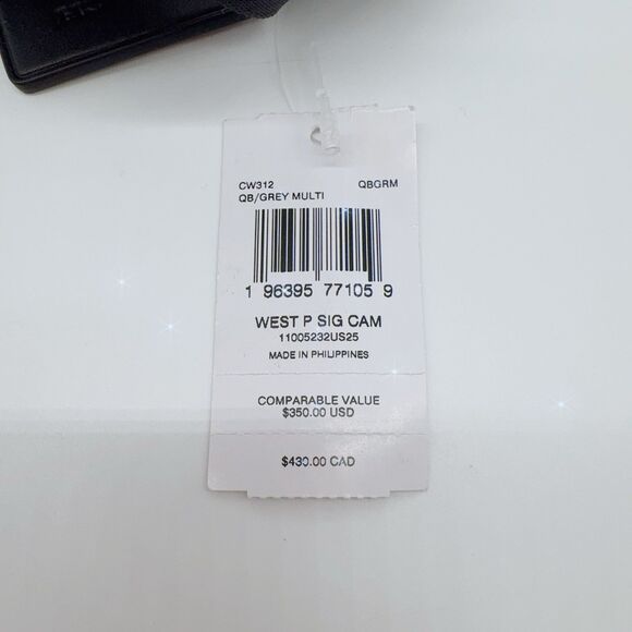 Coach CW312 West Pack in Signature Canvas Leather Camo Print Grey Sling Bag NWT - Picture 7 of 7